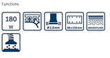 Bosch Professional GSS 160 MULTI - Lijadora orbital (180W, 3 platos 140, 160 y Delta, en L-BOXX)