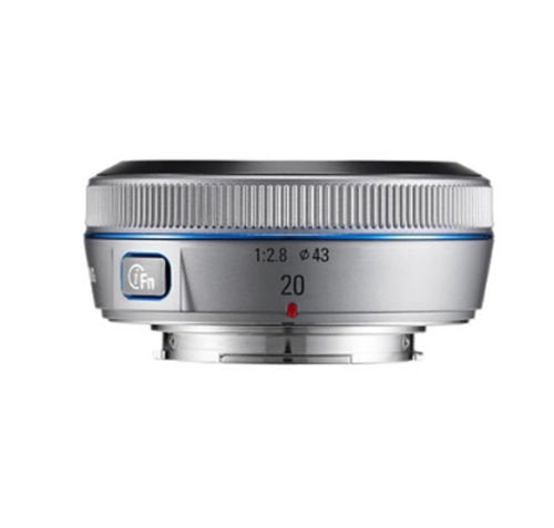 Samsung W20NS 20 mm - Objetivo (MILC, 6/4, Amplio, 62.2 mm, 43 mm, 24.5 mm) Plata