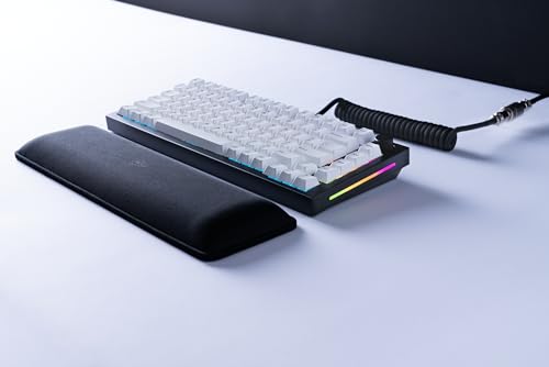Glorious Gaming GMMK PRO 75% - Teclado gaming mecánico modular, TKL, carcasa de 1,5 kg, personalizable, cable espiral, reposamuñecas, keycaps blancas, RGB, distribuciones QWERTY español - Negro