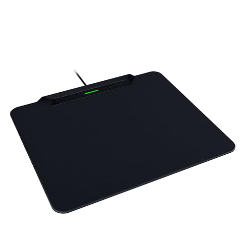 Razer HyperFlux V2 - Sistema de Alfombrilla de Carga inalámbrica para Ratones de Juego - Alfombrilla de ratón de Juego y Disco de Carga (indicador LED de Carga, pies de Goma Antideslizantes) Negro