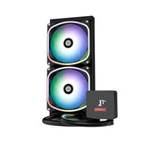 ENERMAX AquafUSION II 240 mm ARGB AIO CPU de refrigeración por agua|Dual Chamber|TDP 350 W+|Intel LGA 1851/1700/115x/2066|AMD AM5/AM4 | Pantalla digital | 2 ventiladores SquA RGB ADV 120 PWM |