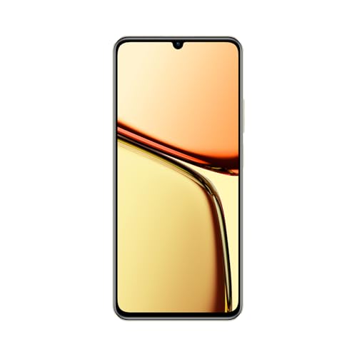 realme C61 Teléfono Móvil 4G, 6 + 128GB, Gran batería de 5000 mAh, Potente procesador de Ocho núcleos, Diseño Ultrafino de 7,74 mm, Cámara de 50 MP con IA, Oro, Sin Adaptador