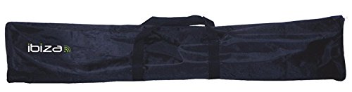 Ibiza - SS01B - 2 soportes de altavoz de aluminio de 1,80 m máx. y 30 kg - Funda de transporte incluida - Negro