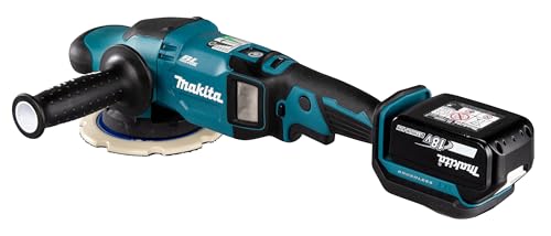 Makita DPO600TKX1 Pulidora excéntrica, 1 batería más cargador en estuche de transporte, azul, 18 V/5,0 Ah
