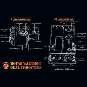 Thrustmaster - Hotas Warthog Dual Throttle - Réplica de mandos de potencia dobles del A-10C con licencia de la U.S. Air - Force para PC (Windows)