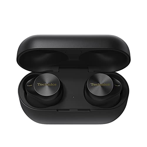 Technics EAH-AZ80E-K Auriculares Inalámbricos con Cancelación De Ruido, Bluetooth Multipunto 3 Dispositivos, Cómodos Intraurales, Carga Inalambrica, Negro