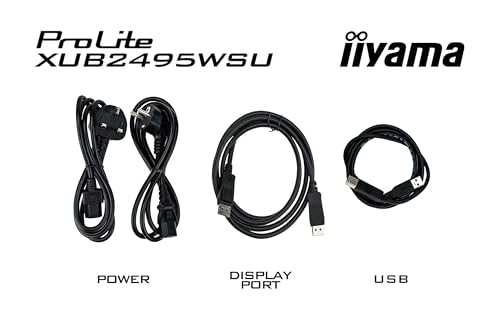 iiyama XUB2495WSU-B7 24,1" Panel IPS, 1920x1200, 300cd/m², HDMI, DisplayPort, 4ms, Altavoces, USB 3x 3.2+1xC (15W), 15cm Regulable en altura, Pivotante