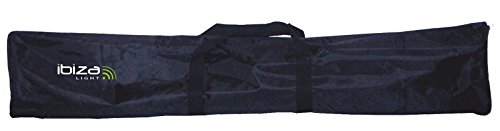 Ibiza - SS01B - 2 soportes de altavoz de aluminio de 1,80 m máx. y 30 kg - Funda de transporte incluida - Negro