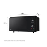 LG MJ3965BPS - Horno Microondas, 4 en 1, con Display Digital, de 39 Litros y 1100 W, Función Smart Inverter y EasyClean, Cocina Más Rápido, Mantiene Sabor, Color Negro