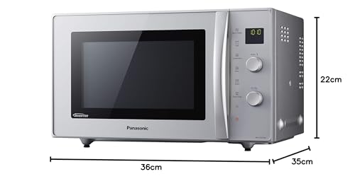 Panasonic NN-CD575 - Microondas Horno con Grill Combinado Slim (1000 W, 27 L, 6 niveles, Inverter, Grill 1300 W, 100-220ºC, 11 modos, plato giratorio 340 mm) Plata