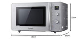 Panasonic NN-CD575 - Microondas Horno con Grill Combinado Slim (1000 W, 27 L, 6 niveles, Inverter, Grill 1300 W, 100-220ºC, 11 modos, plato giratorio 340 mm) Plata