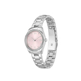 Lacoste Reloj con Movimiento de Cuarzo de Tres Manecillas para Mujer Colección Parisienne con Correa de Acero Inoxidable Plateada - 2001422