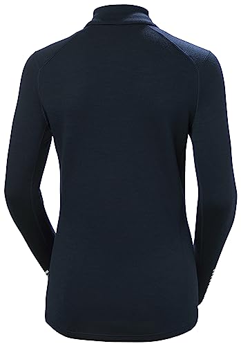 Helly Hansen Womens W Lifa Merino Midw Gra 1/2 Zip, Azul marino, M