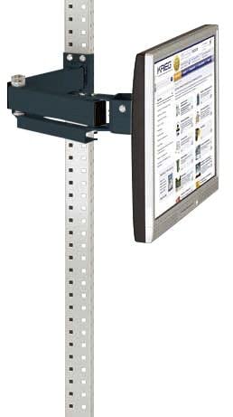 Manuflex ZB3638.7016 - Soporte para monitor universal y profesional con doble articulación de 500 mm, adaptador VESA 7