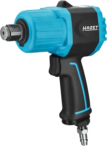 Hazet Llave de impacto 3/4 doble turbo 9013MTT, 1890 Nm de par de liberación, mecanismo de impacto de doble martillo de alto rendimiento, diseño compacto para espacios reducidos