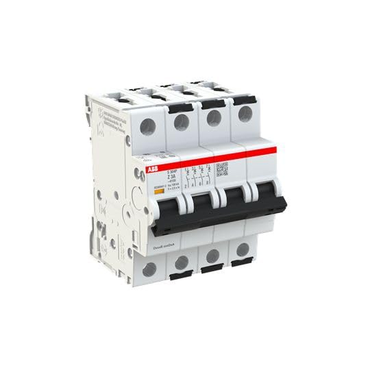 ABB S300P Disyuntor tipo Z, polo 4 3 A, 415 V, capacidad de desconexión 100 kA System Pro M Compact