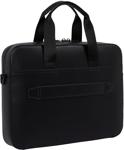 Tommy Hilfiger Maletín para portátil Hombre Foundation con bolsillo exterior, Negro (Black), Talla Única