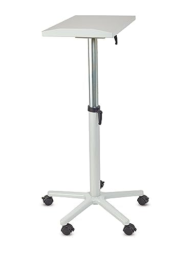 MAUL MAULpro, Mesa para proyectores, Tablero de pie Estable, 35 x 50 cm, Capacidad de Carga de 30 k, Mesa OHP, Altura Regulable, inclinable, Fabricado en Alemania, Color Gris