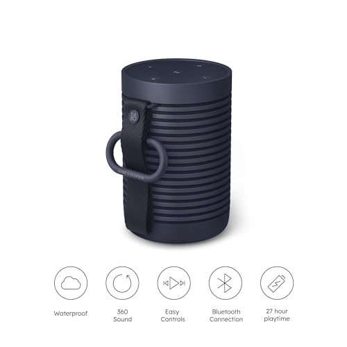 Bang & Olufsen Beosound Explore Altavoz de 360 Grados Bluetooth Portátil Inalámbrico de Alta Gama para Uso en Exteriores, Casa y Viaje, IP67 Resistente al Agua y Polvo, Hasta 27 horas Navy