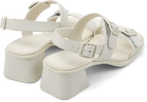 Camper Kora Sandal K201739, Sandalia de 2 Correas Mujer, Naturaleza Blanca 002, 38 EU