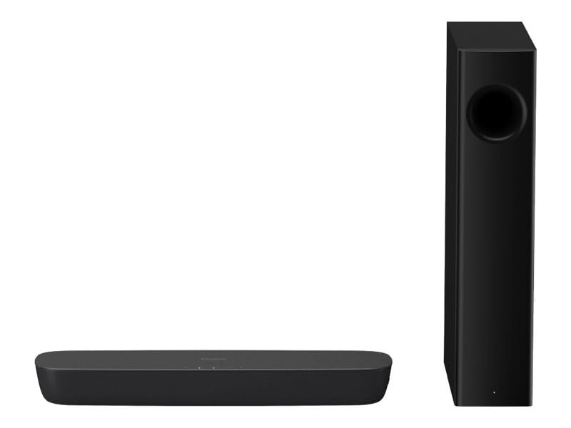 Panasonic SC-HTB250 Barra de Sonido (Inalámbrico y alámbrico Con Subwoofer Hogar, 2.1 Canales, Altavoz Soundbar, DTS Digital Surround,Dolby Digital, 5,08 cm (2''), 10 cm)- Color Negro