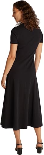 Tommy Hilfiger Vestido Mujer Modern Midi Dress Fit & Flare, Negro (Black), L