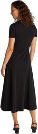 Tommy Hilfiger Vestido Mujer Modern Midi Dress Fit & Flare, Negro (Black), L
