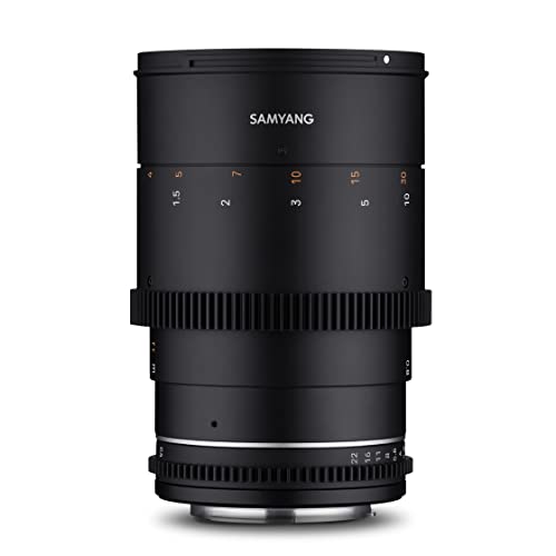 Samyang MF 135 mm T2,2 VDSLR MK2 Canon EF Objetivo de vídeo Cine de Formato Completo Distancia Focal Fija para Canon EF EF-S Cámara, Enfoque Manual, para EOS 5D Mark IV, 6D Mark II, 90D, 77D, Negro