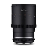 Samyang MF 135 mm T2,2 VDSLR MK2 Canon EF Objetivo de vídeo Cine de Formato Completo Distancia Focal Fija para Canon EF EF-S Cámara, Enfoque Manual, para EOS 5D Mark IV, 6D Mark II, 90D, 77D, Negro