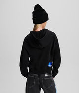 KARL LAGERFELD JEANS, para Mujer, Sudadera con Capucha y Cremallera, Negro, Extragrande
