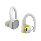 Hama | Auriculares Inalámbricos Bluetooth Deportivos (Auriculares Deportivos con hasta 7h de Música, IPX5, Micrófono Integrado) Blanco y Amarillo