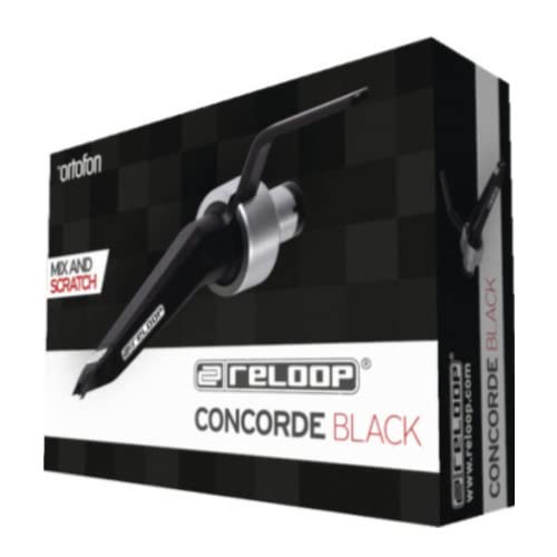 Reloop 231129 Concorde - Sistema Fonocaptor Esférico con Construcción Robusta para los Tocadiscos, Sonido Profesional Adecuado para Scratching, Negro