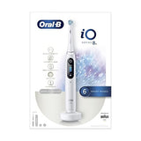 Oral-B iO – 8S – Go Electric – Cepillo eléctrico recargable, 1 cepillo blanco con tecnología magnética, pantalla a colores, 1 cabezal y 1 funda de viaje Premium