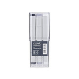 Copic Marker Set - Paquete de 12 rotuladores permanentes (tinta negro), blanco