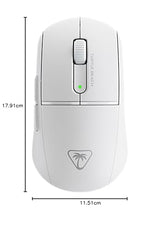 Turtle Beach Burst II Air – Ratón de Juego inalámbrico de 2,4 GHz, Ultraligero de 47 g, interruptores ópticos, simétrico, Sensor óptico de 26 000 PPP, Bluetooth, 120 Horas de batería - Blanco
