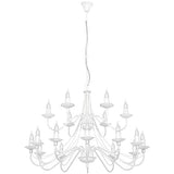 Homemania HOMAX_4113 - Lámpara colgante Lilium blanca de metal, 85 x 85 x 108 cm
