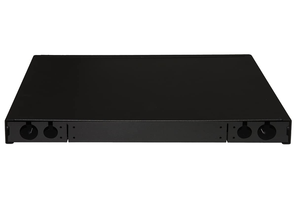 LINK LK24LC3P - Panel de fibra óptica de 19 pulgadas con 24 adaptadores LC Duplex OM3 de profundidad de 250 mm con pedal instalados color negro