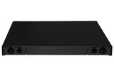 LINK LK24LC3P - Panel de fibra óptica de 19 pulgadas con 24 adaptadores LC Duplex OM3 de profundidad de 250 mm con pedal instalados color negro