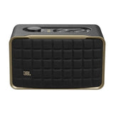 JBL Authentics 200, altavoz inteligente con tecnología Bluetooth, diseño retro, con cuadrícula gris, Wi-Fi integrado, Google Assistant, Amazon Alexa, AirPlay, JBL One App, negro