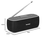 TechniSat VIOLA BT 1 - Altavoz portátil Bluetooth con Radio Digital Dab+ (FM, Dab, Temporizador de Alarma, Memoria de Favoritos, LCD, función de Manos Libres, Entrada AUX, 6W) Negro/Gris