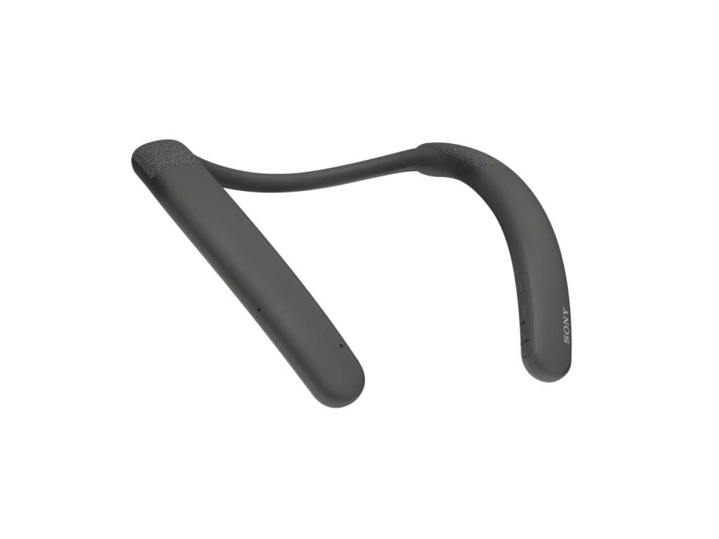 Sony SRS-NB10 - Altavoz Bluetooth inalámbrico de cuello (micrófono incorporado, ligero, función manos libres, conexión múltiple, duración de la batería de 20 h, función de carga rápida), negro