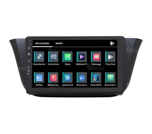 Jf Sound car audio system Autorradio de Ajuste Personalizado para Iveco Daily Android GPS Bluetooth WiFi Dab USB Pantalla táctil Full HD 9" procesador de 8 núcleos y comandos de Voz, Negro