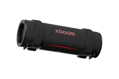 LG xboom Grab, Altavoz Inalámbrico, Bluetooth, 30W, Sonido Sound Boost, Resistente al Agua IP67, Autonomía 20h, Color de Luces LED Variable, Amplia Conectividad