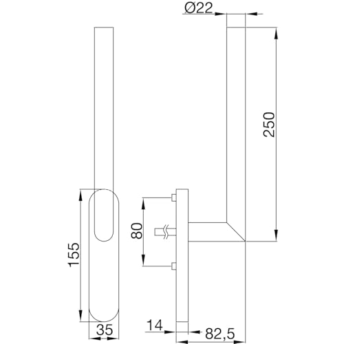 MARCHESI Juego de manijas de puerta corredera de elevación para puerta de patio + mango de carcasa de acero inoxidable mate