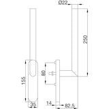 MARCHESI Juego de manijas de puerta corredera de elevación para puerta de patio + mango de carcasa de acero inoxidable mate