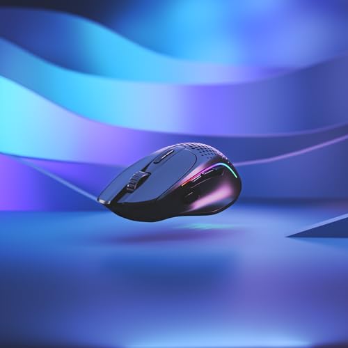 Glorious Gaming Model I 2 Wireless Ratón gaming inalámbrico - Híbrido 2,4 GHz y Bluetooth, superligero, 9 botones (2 intercambiables), RGB, gran batería, MMO/MOBA/FPS, reposapulgares lateral - Negro