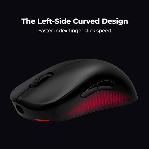 Ratón Gaming Inalámbrico BenQ Zowie U2 para eSports, tecnología esports, receptor mejorado, ligero de 60 g, sensor de 3200 DPI, 5 botones, vida de batería de 70 horas.