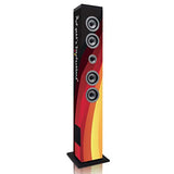 Lenco ICES IBT-6 - Altavoz de pie con Bluetooth, 40 W RMS, Radio PLL FM, Entrada USB, Ranura para Tarjeta SD, Entrada Auxiliar, con Mando a Distancia, Alemania