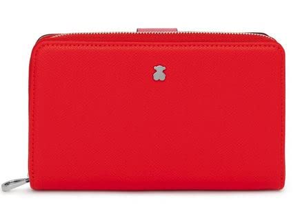Tous Billetera M. New Dubai SAF. Tri-Rojo, Accesorio de Viaje Mujer, 11,5 x 18,5 x 3,5 cm