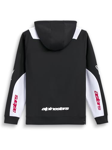 Alpinestars Sessions V3 Hoodie Sweatshirt Sudadera con Capucha para Hombre Negro/Blanco/Rojo M